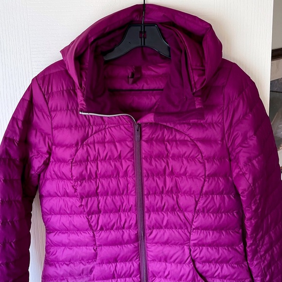 Lululemon Pack It Down Jacket Long Puffer Hooded Water-Resistant Marvel 6 EUC - Picture 3 of 9